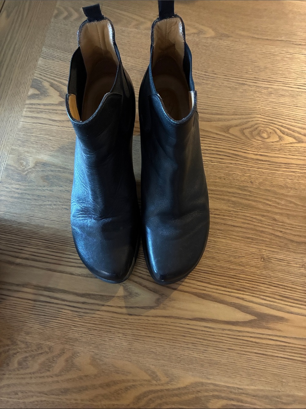 John Fluevog Black Leather Ankle Booties - Picture 2 of 4